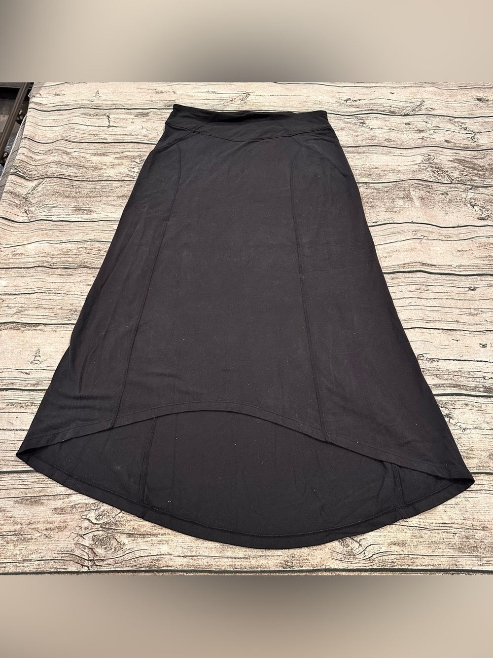 Athleta Black High-Low A-Line Maxi Skirt Size Medium